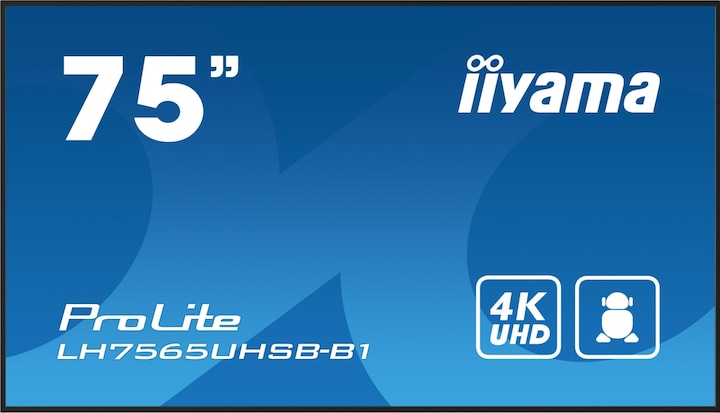 Actual product image iiyama 75IN DALLE IPS 4K UHD 3840X2160 8MS 24/7 500CD/M2 1200: 1 3XHDM (3840 x 2160 Pixels, 75")