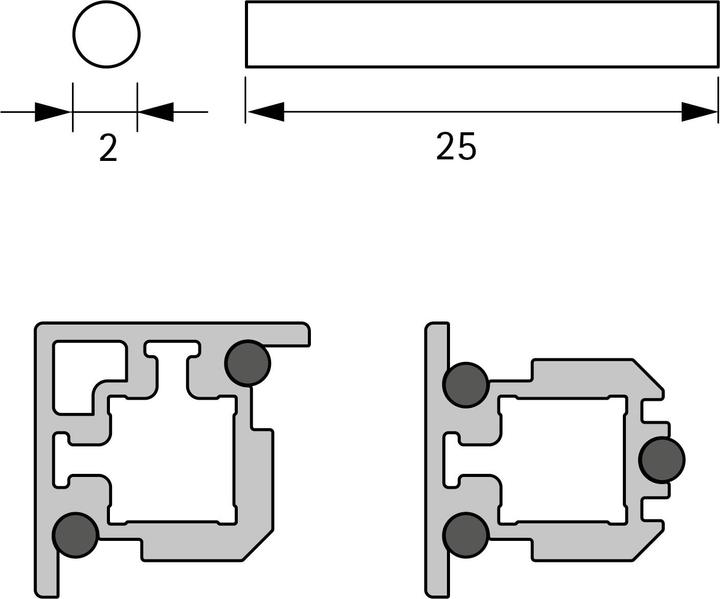 Image du produit Hettich Joint de cordon rond Cadro