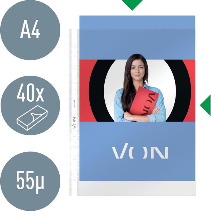 Image du produit von Pochette transparente, 40 pièces (A4, 40x)