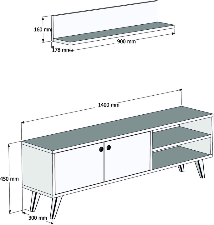 Produktbild Hanah Home Crystal (90 x 16 x 17.8 cm)