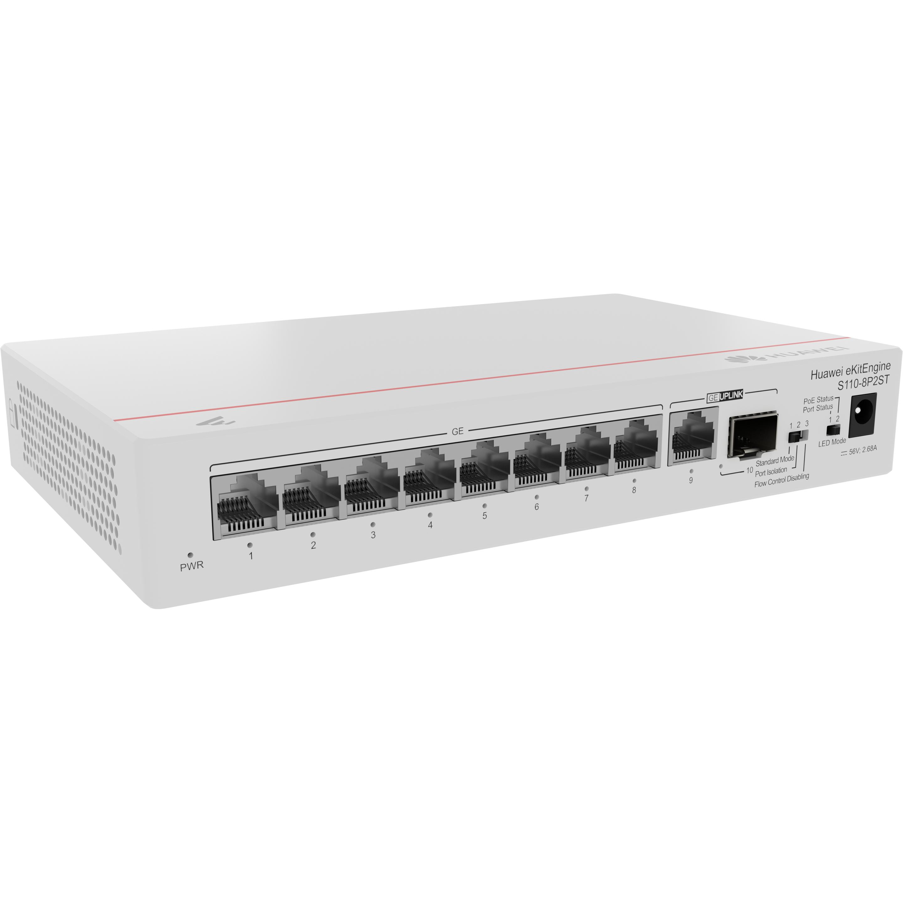 Huawei Ekit Switch S110-8P2ST (8 Ports), Netzwerk Switch, Grau
