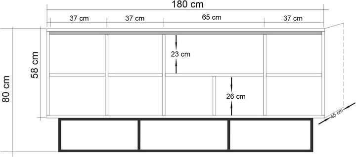Produktbild Hanah Home Nyra (180 x 40 x 80 cm)