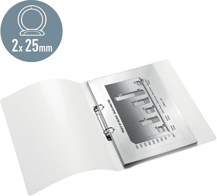 Produktbild Leitz WOW Ringbuch PP A4 2RR/25mm (A4, 32 mm, 1 Stk.)