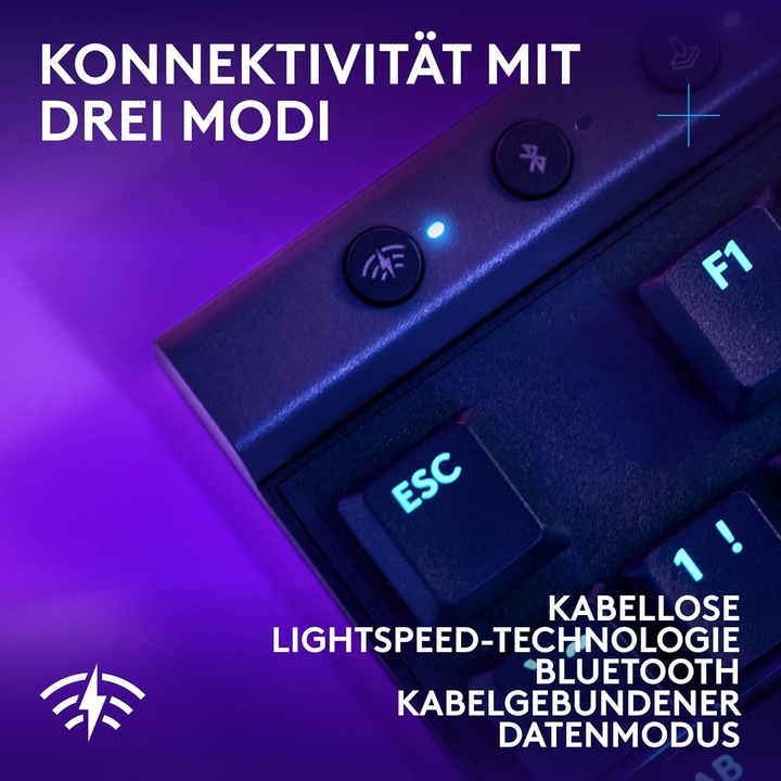 Produktbild Logitech G515 Lightspeed TKL (DE, Kabellos, Kabelgebunden)