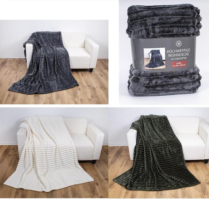 Actual product image Champ Decke mit Cordoptik (200 x 150 cm)