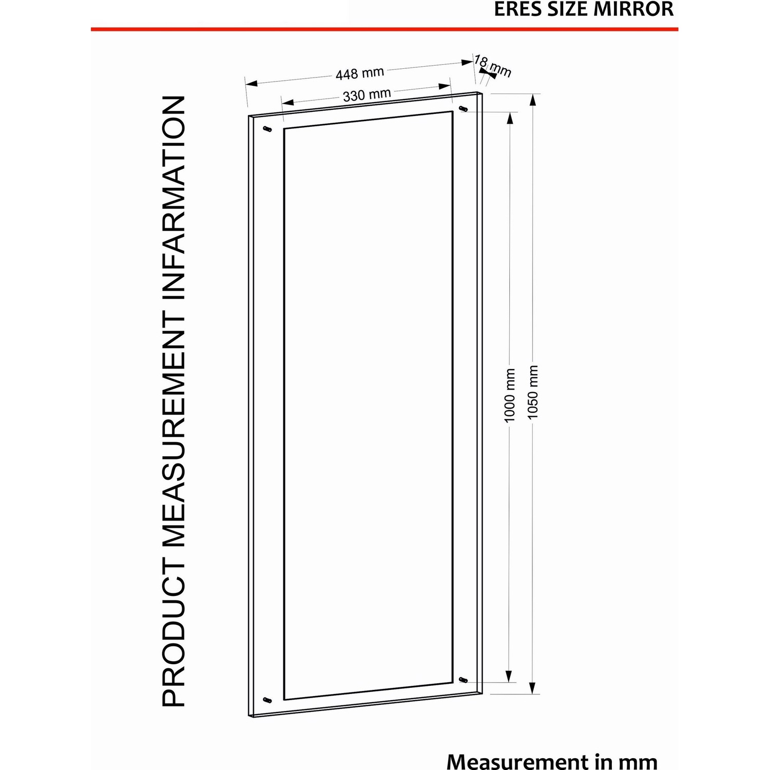 Hanah Home, Spiegel, Fabienne (44.8 x 105 x 2 cm)