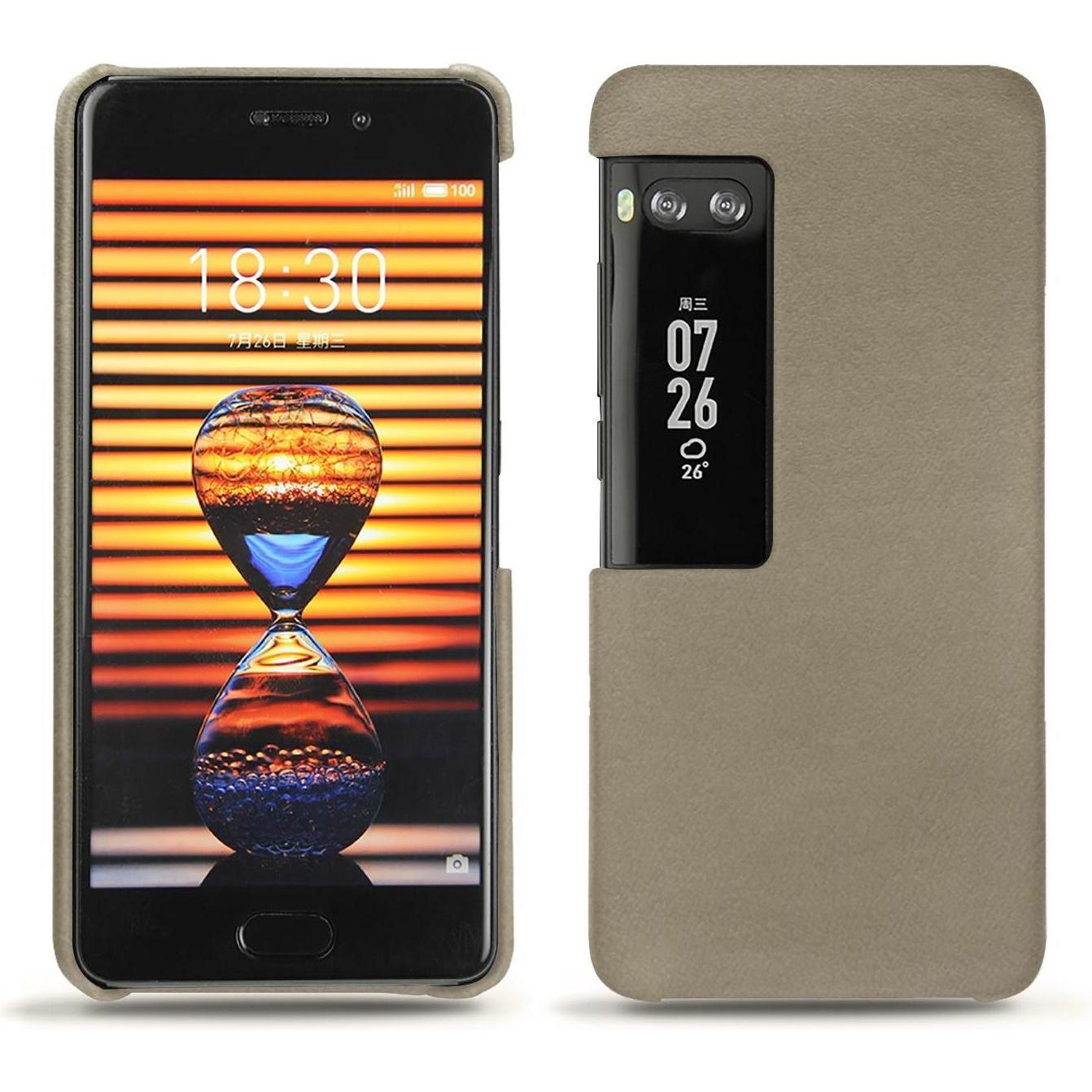 Noreve Lederschutzhülle (Meizu Pro 7), Smartphone Hülle, Beige