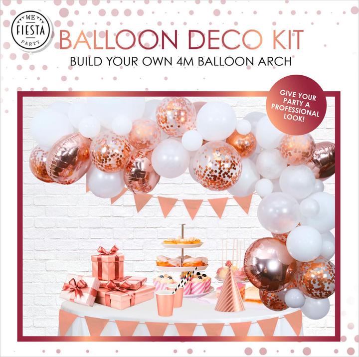 Actual product image Globos Balloon Arch Set Rose Gold