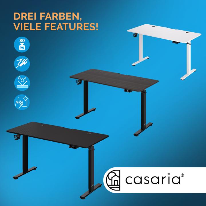 Actual product image Casaria Desk with adjustable height (140 x 60 x 118 cm)
