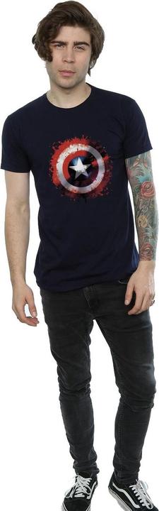 Produktbild Avengers Captain America Kunst Schild TShirt (XXL)