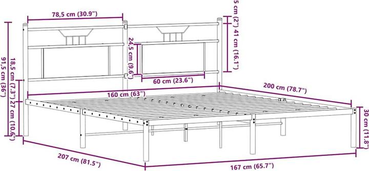 Image du produit vidaXL Bettgestell (160 x 200 cm)