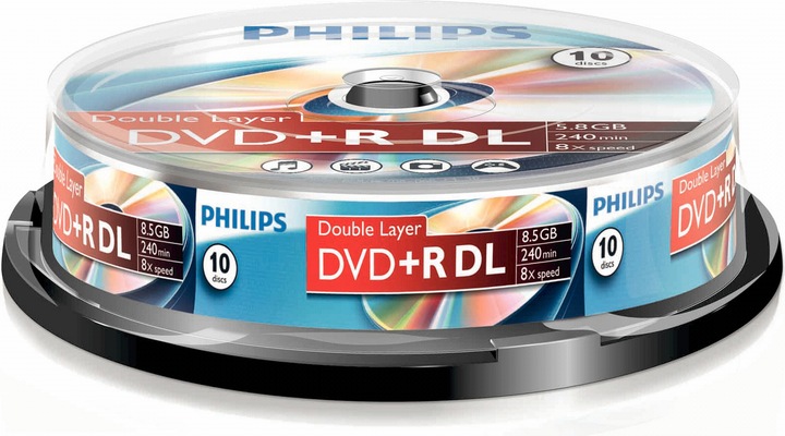 Image du produit Philips 1x10 DVD+R 8.5GB DL 8x SP (10 x)
