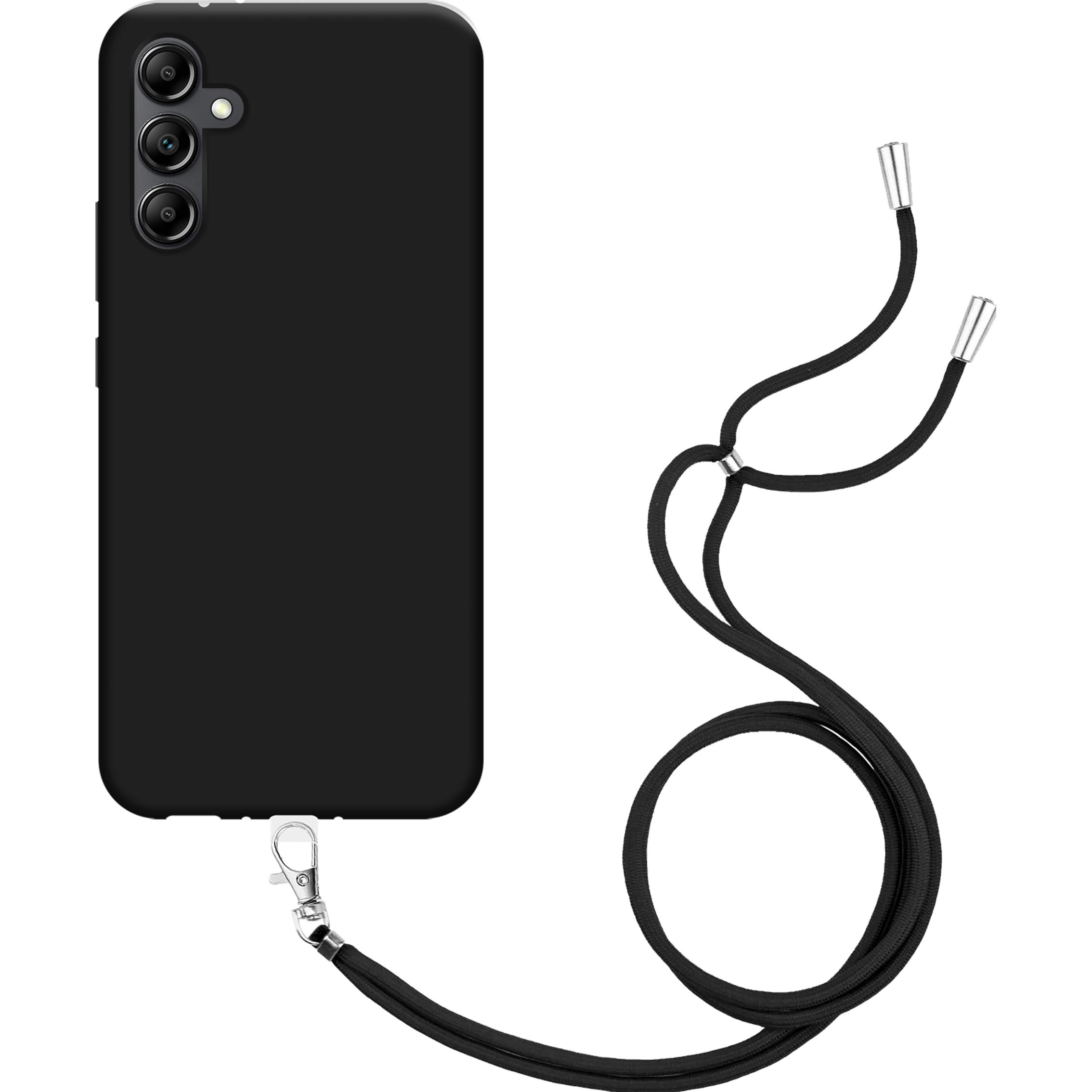 Thumbnail - Cazy Handykette Hülle Kompatibel mit Samsung Galaxy A54 - Silikon Handyhülle mit Band Necklace Hülle -, Handykette, Schw...
