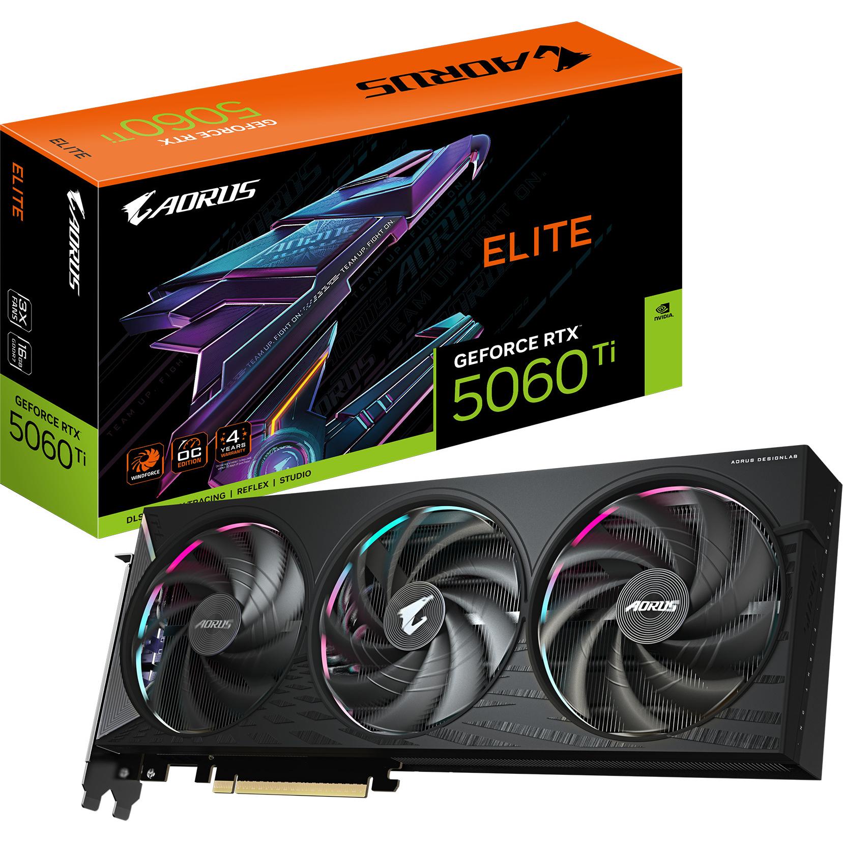 Gigabyte AORUS GeForce RTX 5060 Ti Elite (16 GB), Grafikkarte