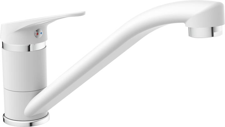 Eisl Kitchen tap SPEED Kitchen sink mixer tap white chrome swivelling NI182SCR-W