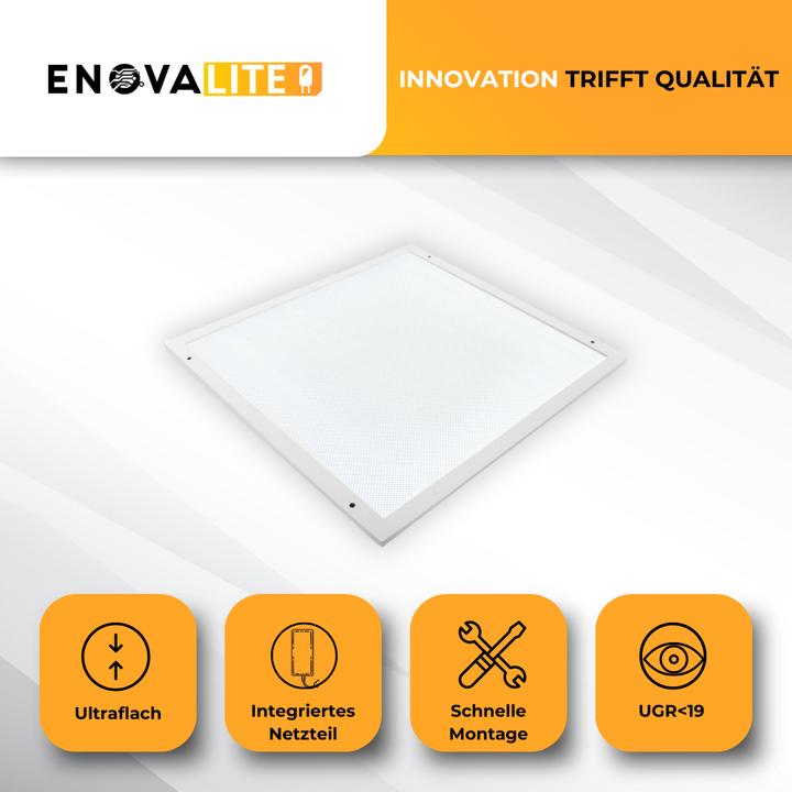 Image du produit Enova ELED 600400 - Panneau LED en saillie, UGR<19, 60x60 cm, 30 W, 3300 lm, 4000 K (3300 lm)
