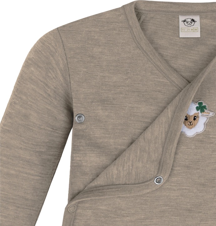 Actual product image Normani 2-pack double pack baby bodysuit merino wrap bodysuit long sleeve - 9343 (62)