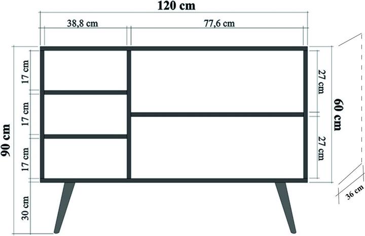 Produktbild Hanah Home Elisa (120 x 94 x 36 cm)