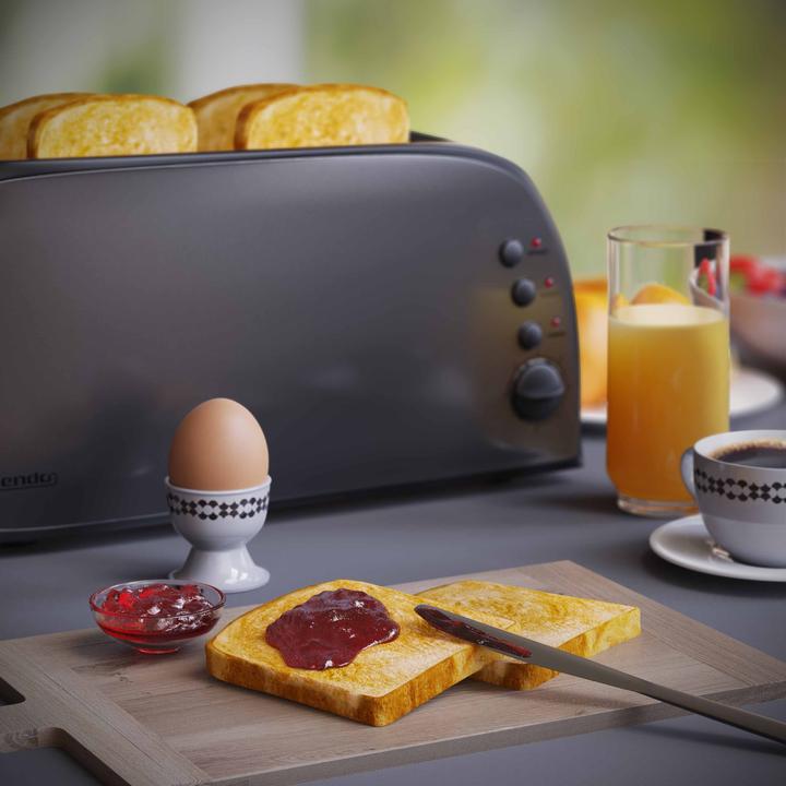 Image du produit Arendo Grille-pain à fente longue, support à petits pains, boîtier thermo-isolant, 7 positions