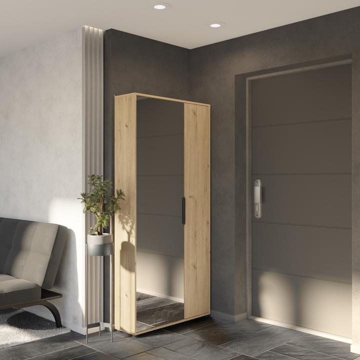 Produktbild Home123 Schuhschrank EBONY 327841 (Königseiche) (82.80 x 23.90 x 178.40 cm)