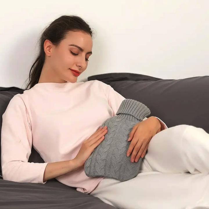 Immagine prodotto ASMI Bottiglia dell'acqua calda, bottiglia da letto con copertura in maglia (1 l)