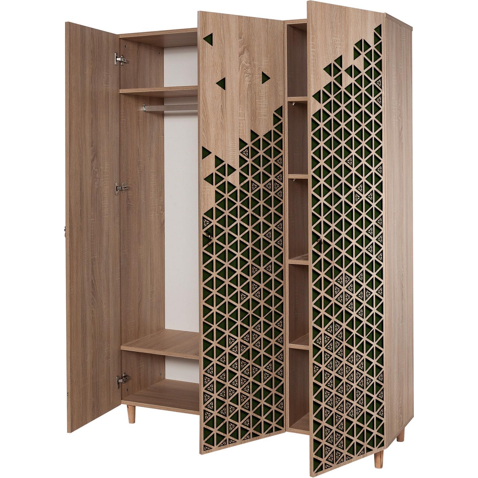 Thumbnail - Hanah Home, Kleiderschrank, Andreas (135 x 192 x 52 cm)