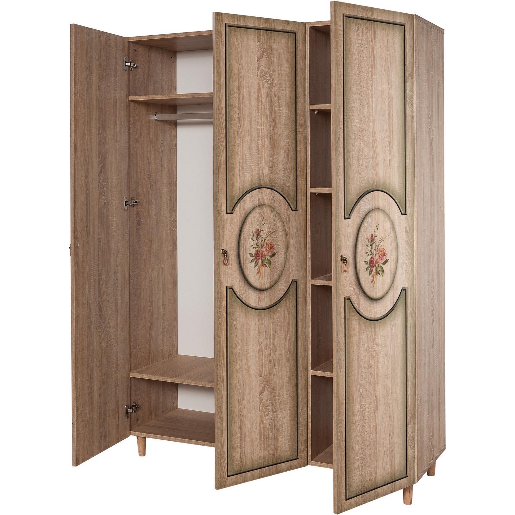 Thumbnail - Hanah Home, Kleiderschrank, Andreas (135 x 192 x 52 cm)