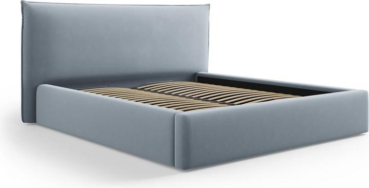 Image du produit Micadoni Lit Coffre en Velours Avec Tête de Lit, "Kaelle", 223x180x111Fabriqué en Europe (140 x 200)