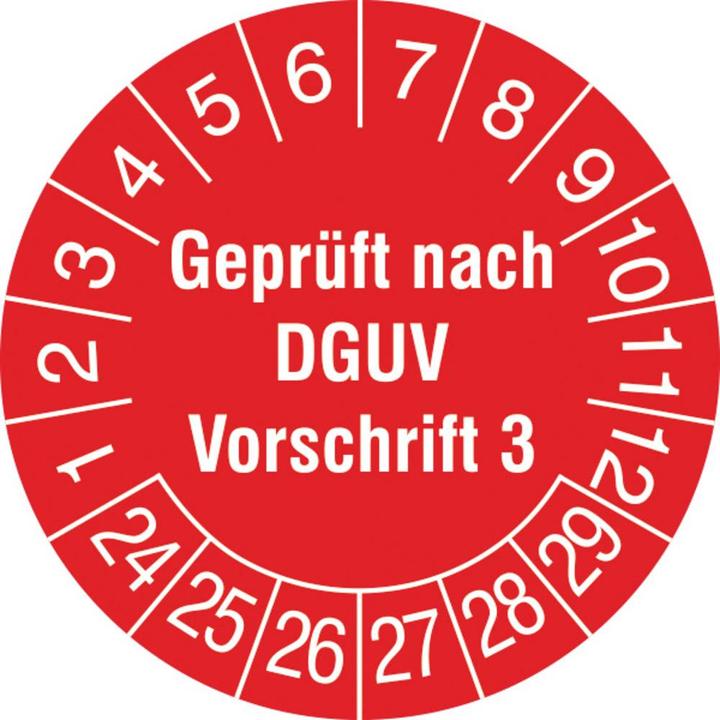 Actual product image SafetyMarking 30.C2105.24-29 Inspection sticker Tested according to DGUV regulation 3 2024-20