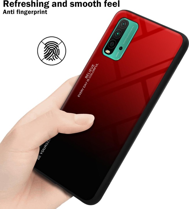 Produktbild Cadorabo TPU 2 Farben Glas Hülle (Xiaomi Poco M3, Xiaomi Redmi 9T)
