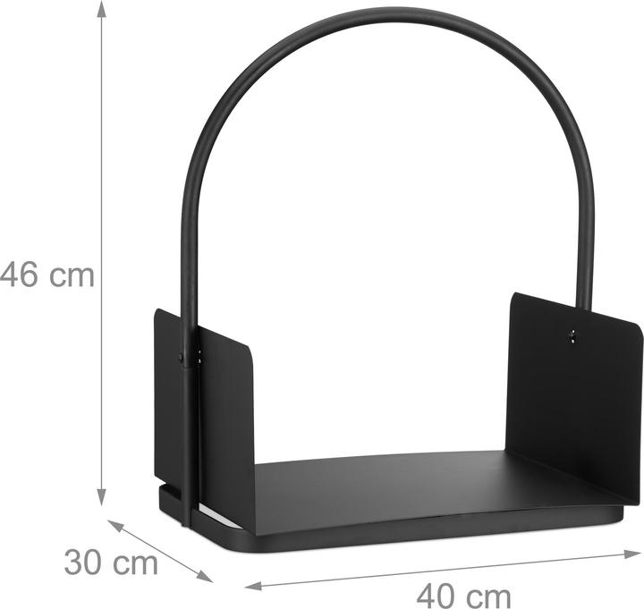 Actual product image Relaxdays Fireplace wood basket (40.5 x 30 x 46.5 cm)