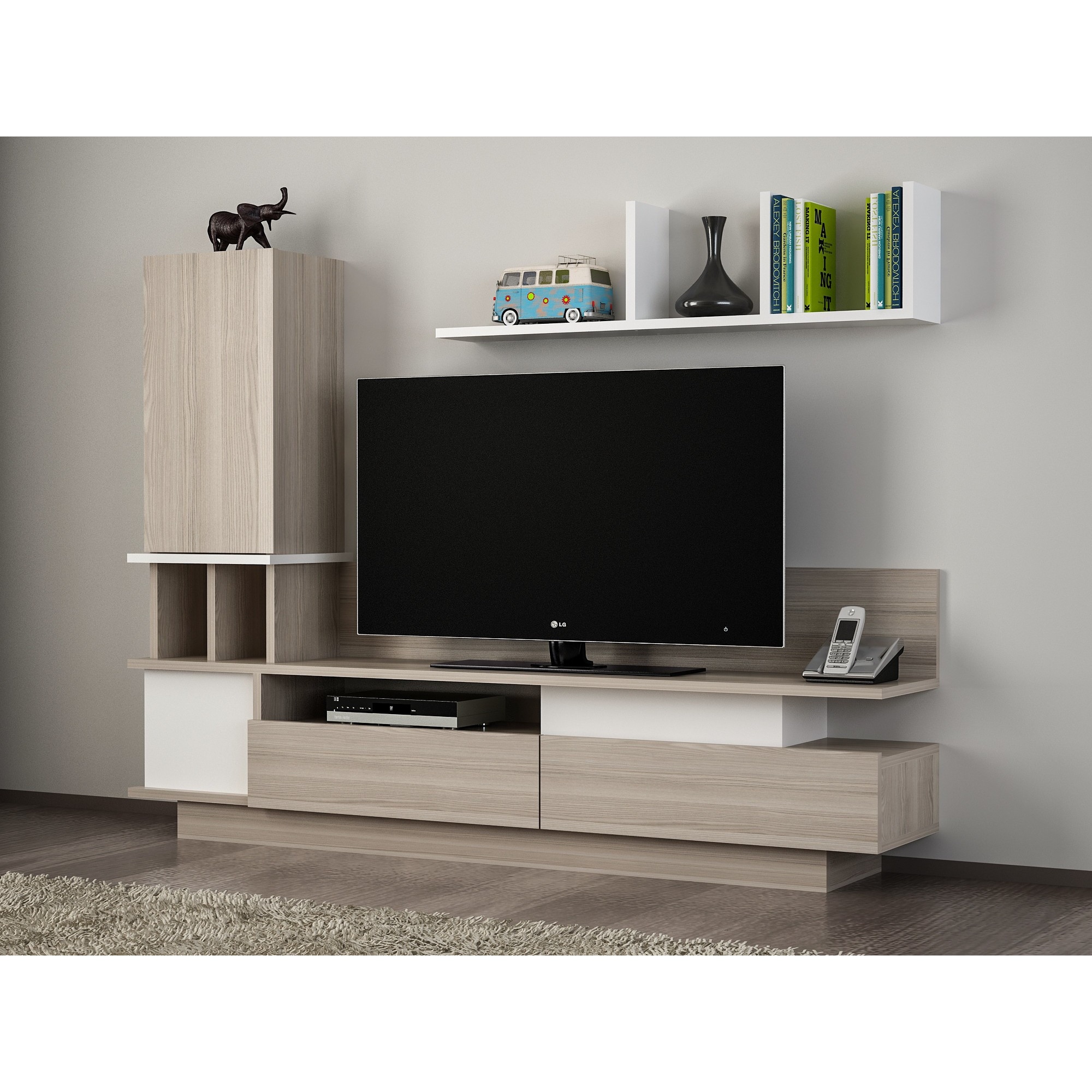 Kalune Design, TV Möbel, Onyx (90 x 22 x 14.5 cm)