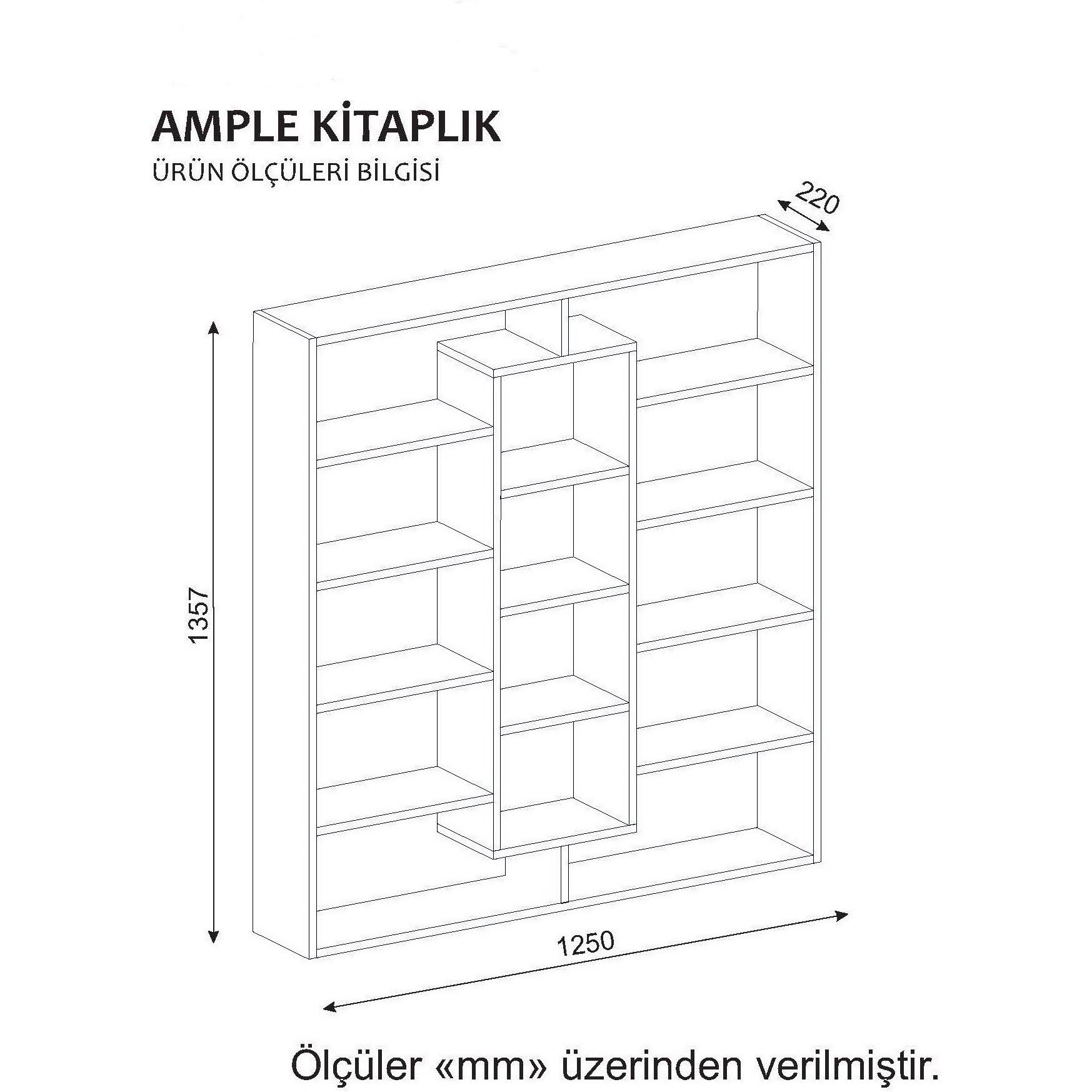 Thumbnail - Kalune Design, Regal, Kiara (125 x 135.7 x 22 cm)