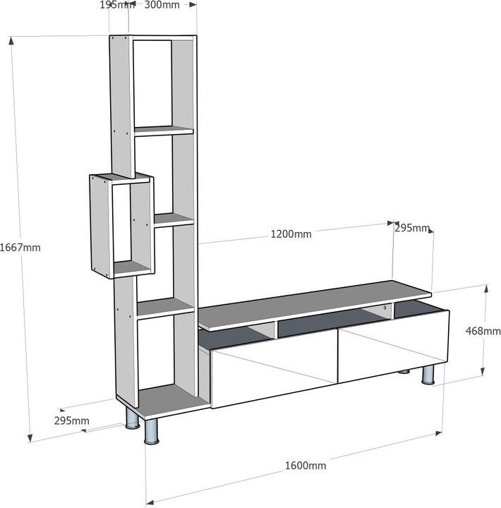 Actual product image Kalune Design Eliseo (160 x 29.5 x 47 cm)
