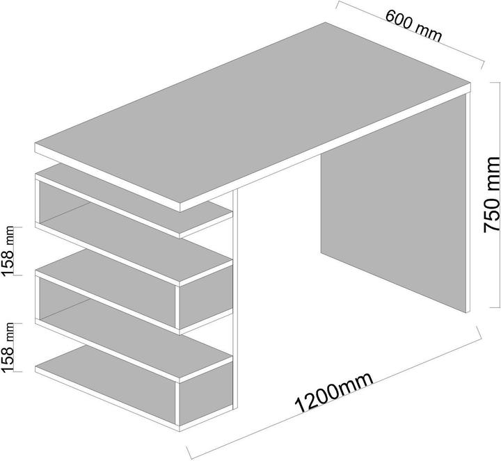Produktbild Kalune Design Braden (120 x 60 x 75 cm)
