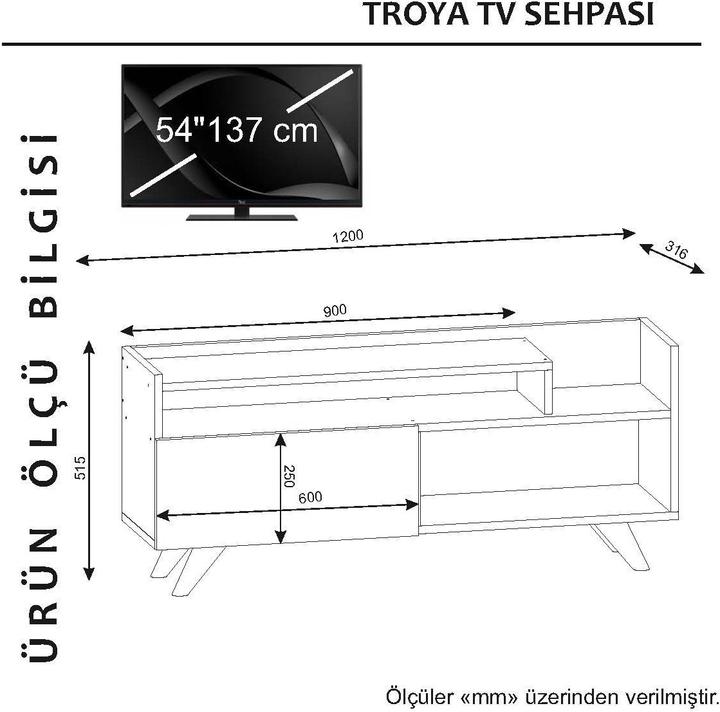 Produktbild Kalune Design Luis (120 x 31.5 x 51.5 cm)