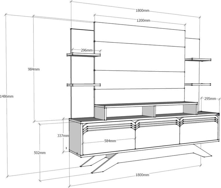 Produktbild Hanah Home Kathryn (180 x 29.50 x 148 cm)