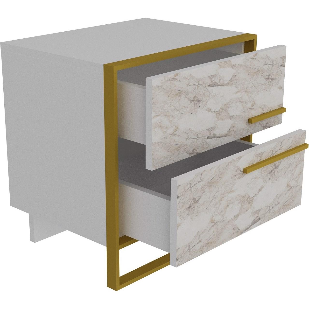 Thumbnail - Hanah Home, Nachttisch, Clare (50 x 52 x 38.5 cm)