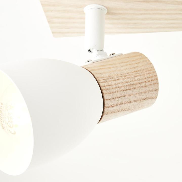 Produktbild Brilliant Daintree Spotbalken 4flg weiss/natur Mass: 16.5x57.5 (E14)