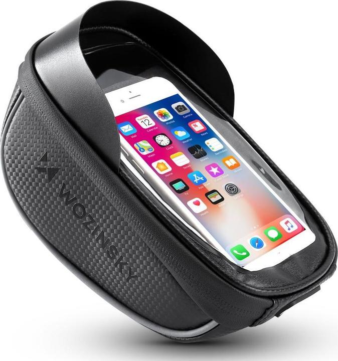 Produktbild Wozinsky Fahrradlenkertasche mit Handytasche 1l schwarz (WBB16BK) (1 l, Lenkertasche)