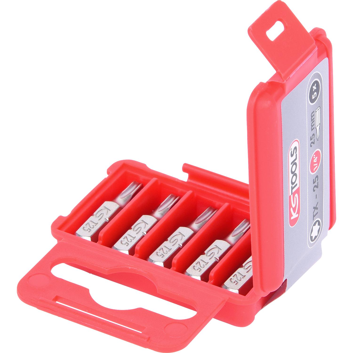 Thumbnail - KS Tools, Bits, 1/4 Bit TX. 25mm. T25. 5er Pack 911.2322 (T25)
