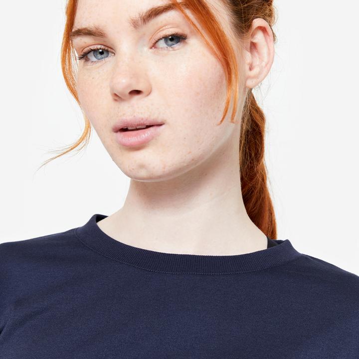 Produktbild Domyos T-Shirt Damen Crop Top - dunkelblau (XS)