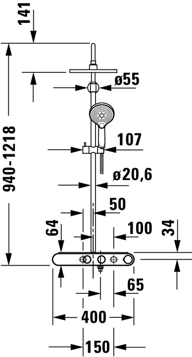 Image du produit Duravit Système de douche Shower Systems