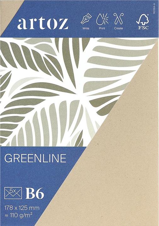 Actual product image Artoz green line (B6, 5 x)