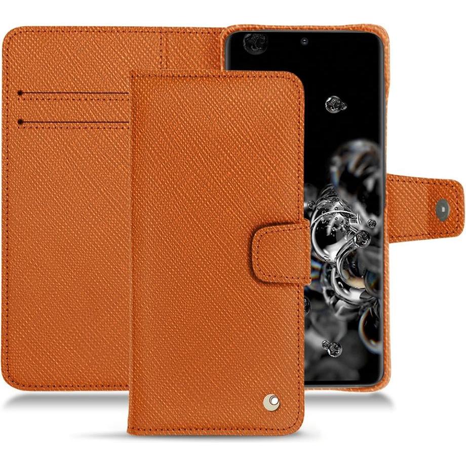 Noreve Lederschutzhülle (Samsung Galaxy S20 Ultra 5G), Smartphone Hülle, Orange