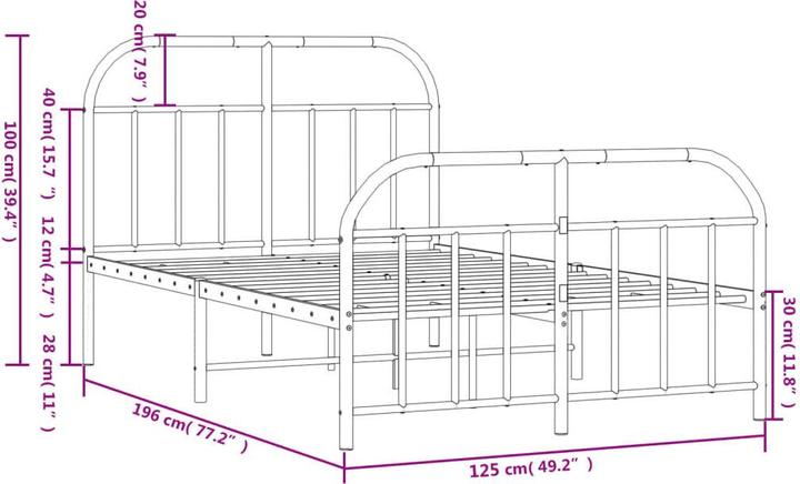 Image du produit vidaXL Bettgestell (120 x 190 cm)