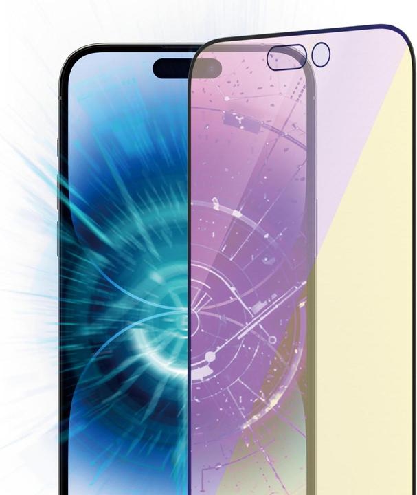 Actual product image PanzerGlass Screen Protector Ultra Wide Anti Bluelight iPhone 14 Pro Max (1 Piece, Apple iPhone 14 Pro Max)
