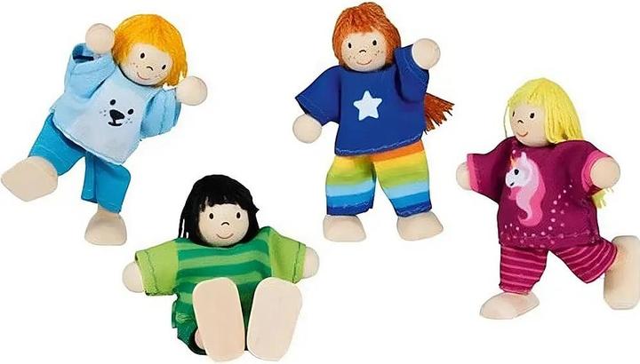 Produktbild Goki Biegepuppen Kinder-Clique 4-teilig