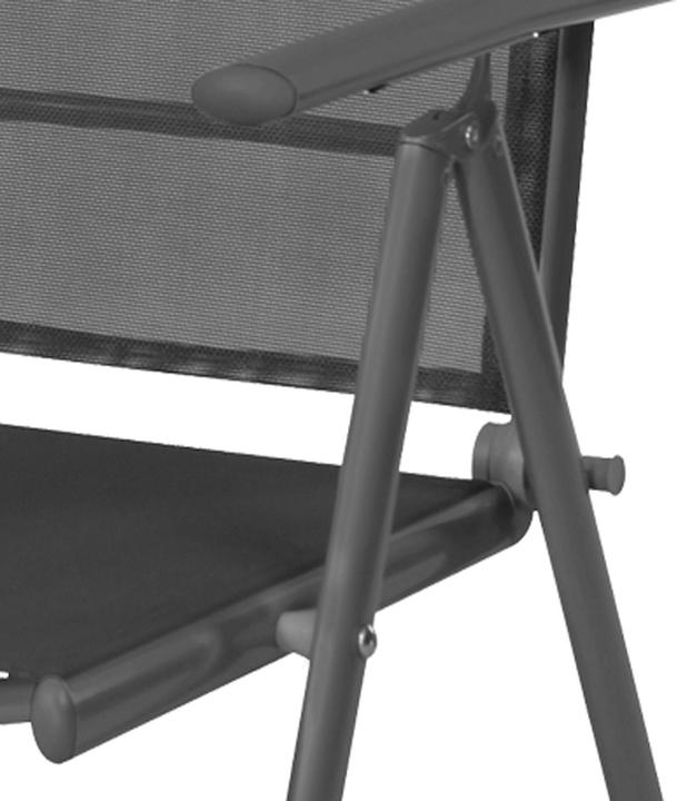 Produktbild Mojawo Garten Klappstuhl Aluminium - Textilen Anthrazit / Anthrazit