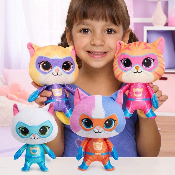 Thumbnail - Just Play Disney Junior SuperKitties 6.5-inch Small Plush Stuffed Animal, Bitsy, Kitten, Kids Toys f (20 cm)